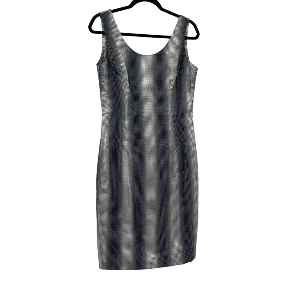 Lane Davis Dress Womens size 8 Gray blue pattern sleeveless  formal career new